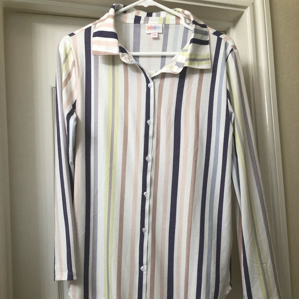 LuLa Roe Valentina Button Down Top